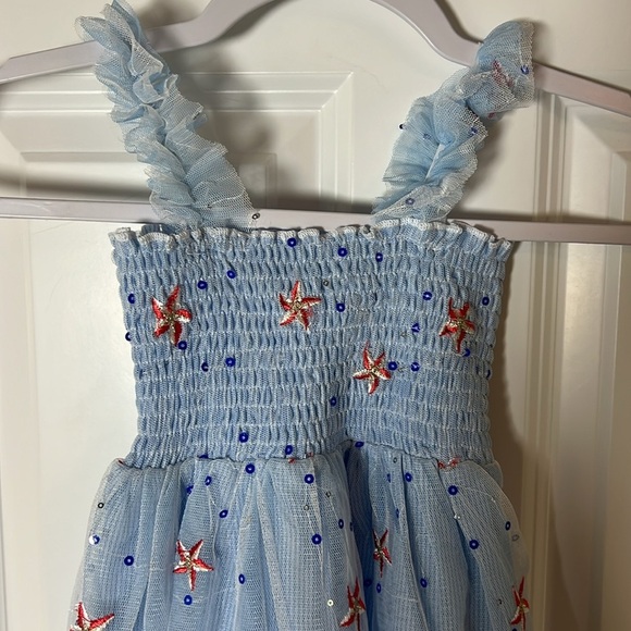 Truly Me Star Embroidered Blue Dress Multiple Sizes - Picture 2 of 6